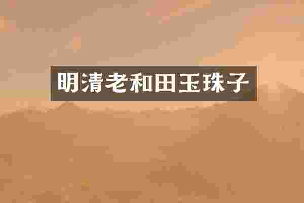 明清老和田玉珠子