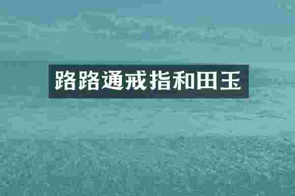 路路通戒指和田玉