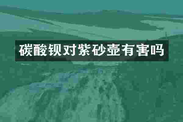 碳酸钡对紫砂壶有害吗