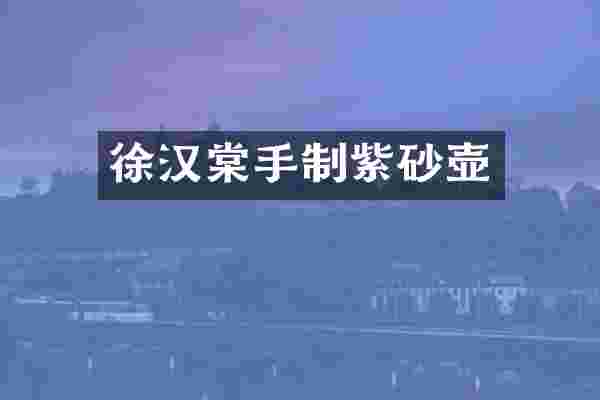 徐汉棠手制紫砂壶