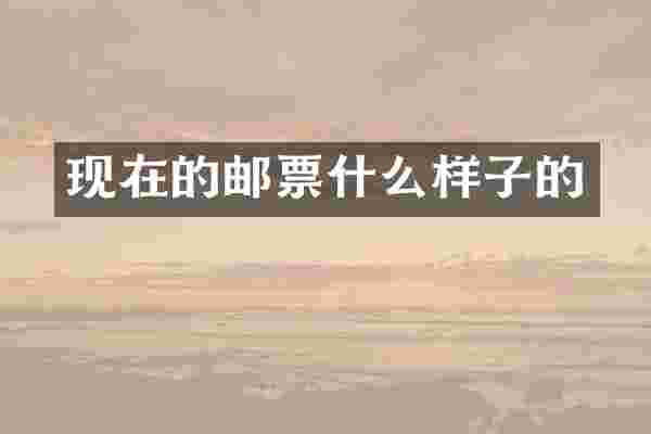 现在的邮票什么样子的