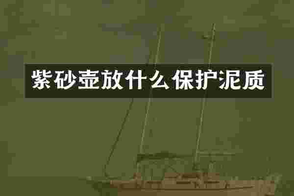 紫砂壶放什么保护泥质