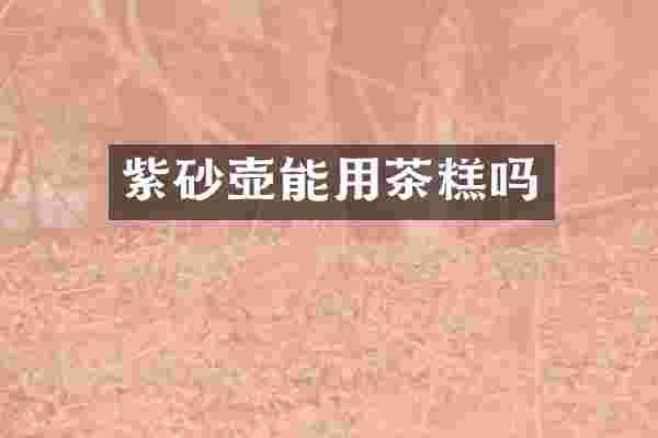 紫砂壶能用茶糕吗