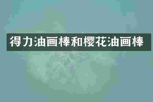 得力油画棒和樱花油画棒