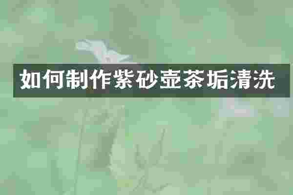 如何制作紫砂壶茶垢清洗