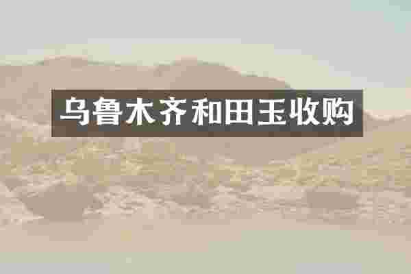 乌鲁木齐和田玉收购