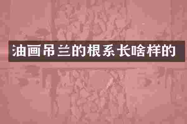 油画吊兰的根系长啥样的