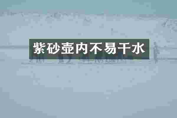 紫砂壶内不易干水