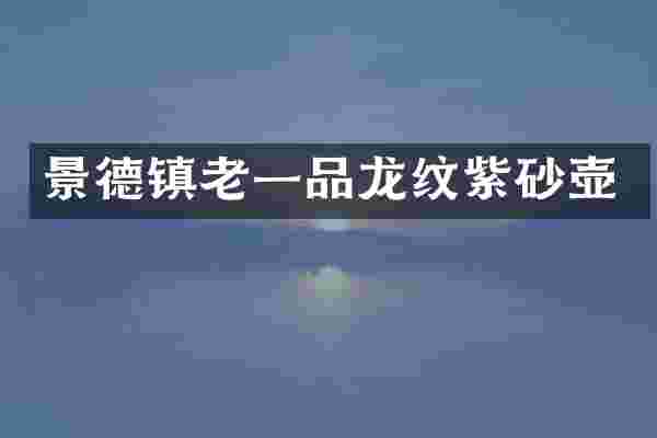 景德镇老一品龙纹紫砂壶