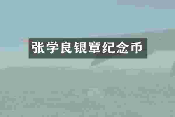 张学良银章纪念币
