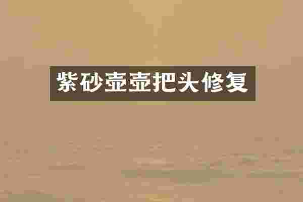 紫砂壶壶把头修复