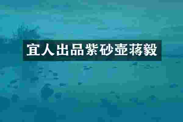 宜人出品紫砂壶蒋毅
