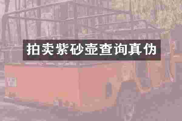 拍卖紫砂壶查询真伪