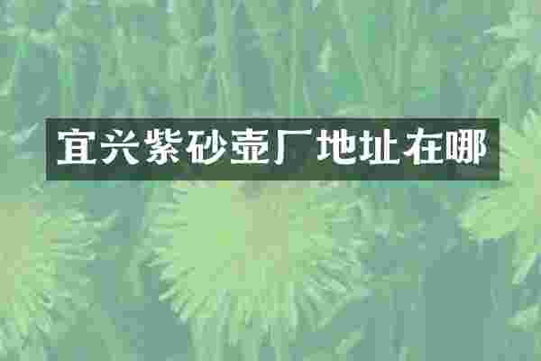 宜兴紫砂壶厂地址在哪