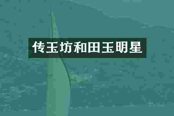 传玉坊和田玉明星