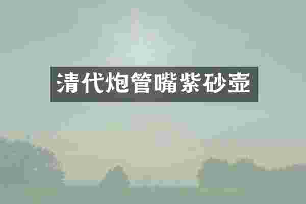 清代炮管嘴紫砂壶