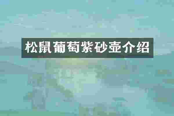 松鼠葡萄紫砂壶介绍