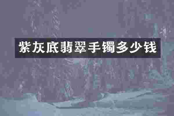 紫灰底翡翠手镯多少钱