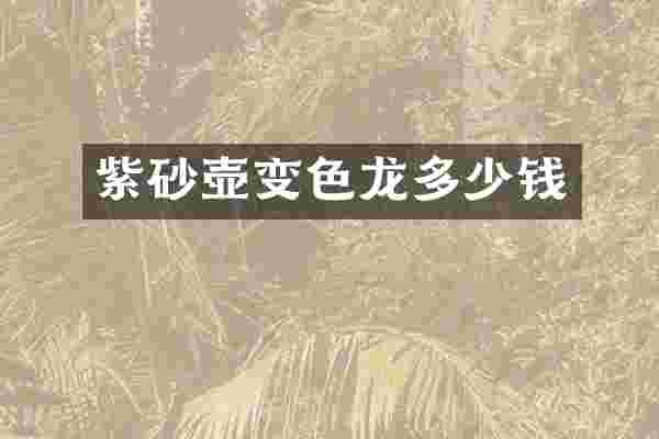 紫砂壶变色龙多少钱