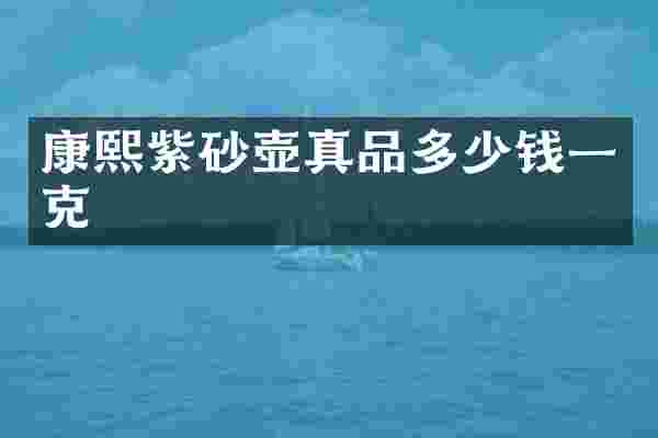 康熙紫砂壶真品多少钱一克