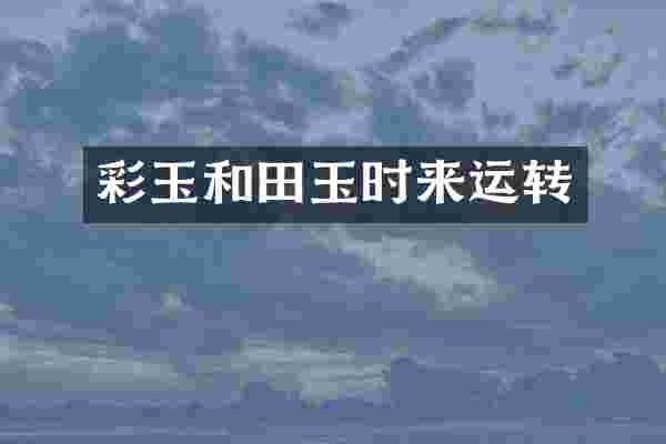 彩玉和田玉时来运转