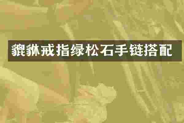 貔貅戒指绿松石手链搭配