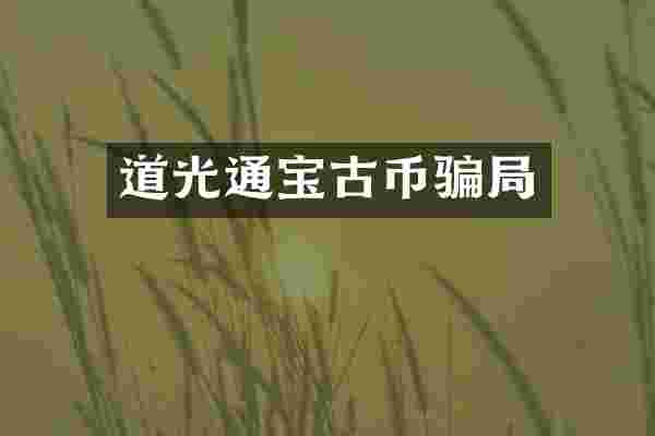 道光通宝古币骗局