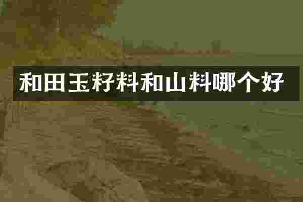 和田玉籽料和山料哪个好