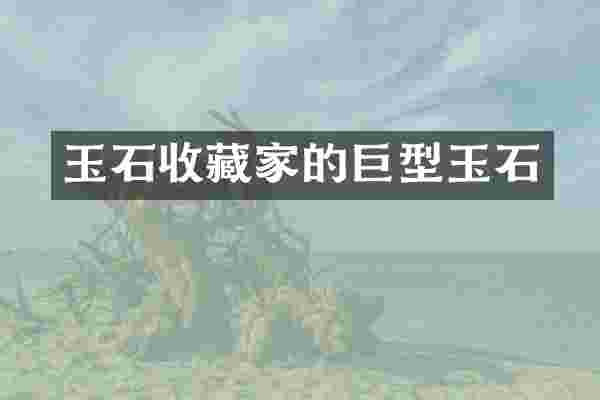 玉石收藏家的巨型玉石