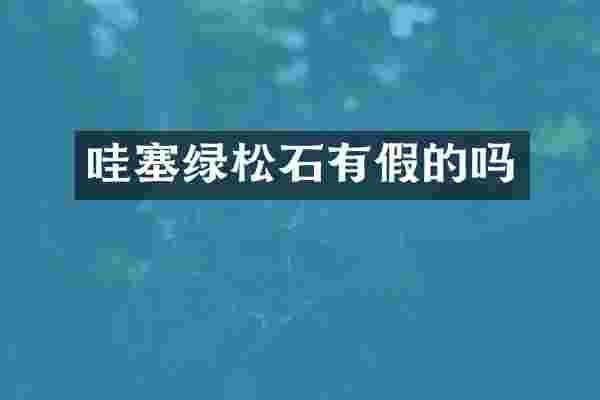 哇塞绿松石有假的吗