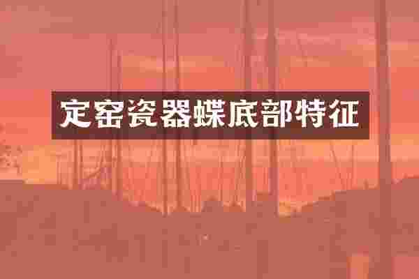 定窑瓷器蝶底部特征