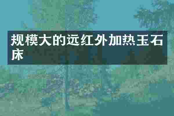 规模大的远红外加热玉石床