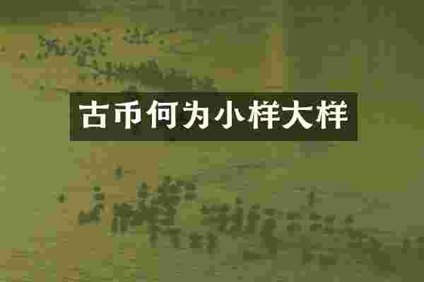 古币何为小样大样