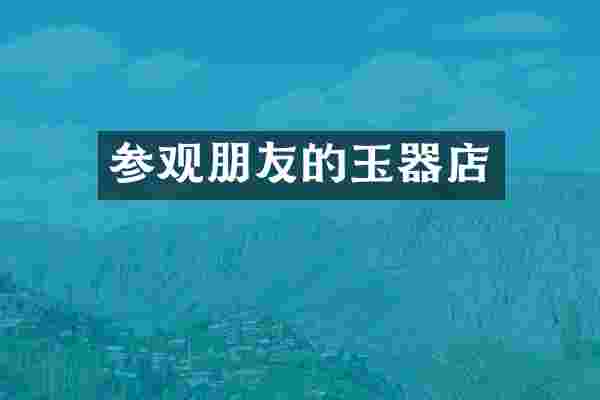 参观朋友的玉器店