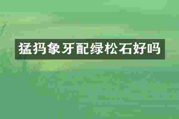 猛犸象牙配绿松石好吗
