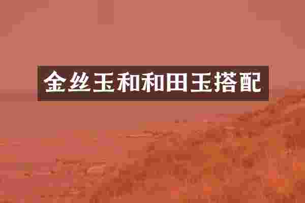 金丝玉和和田玉搭配