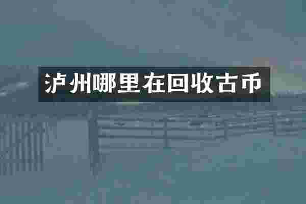 泸州哪里在回收古币