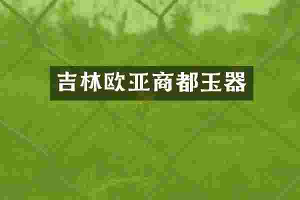 吉林欧亚商都玉器