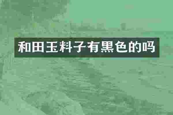 和田玉料子有黑色的吗