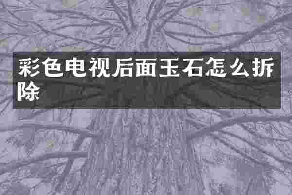 彩色电视后面玉石怎么拆除