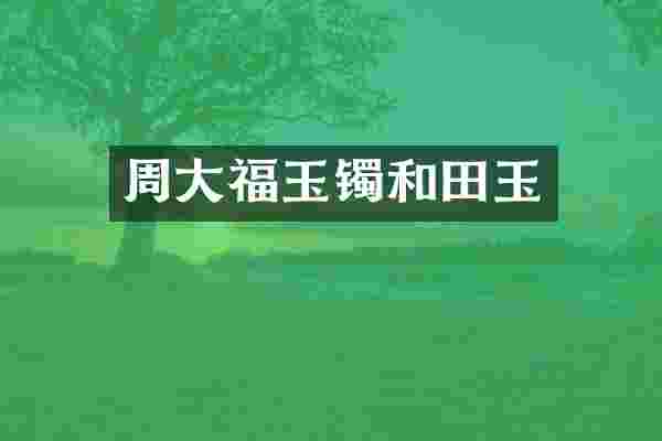 周大福玉镯和田玉