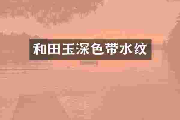 和田玉深色带水纹