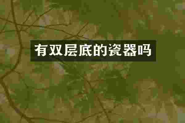 有双层底的瓷器吗