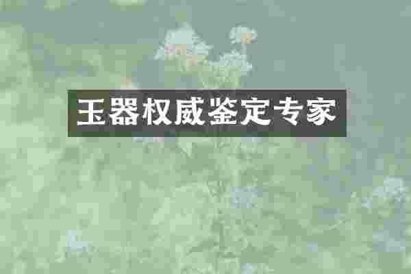 玉器权威鉴定专家