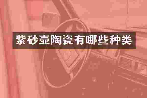 紫砂壶陶瓷有哪些种类