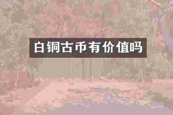 白铜古币有价值吗