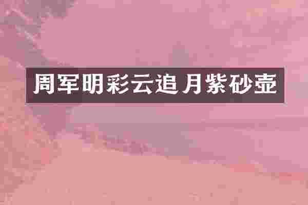 周军明彩云追月紫砂壶