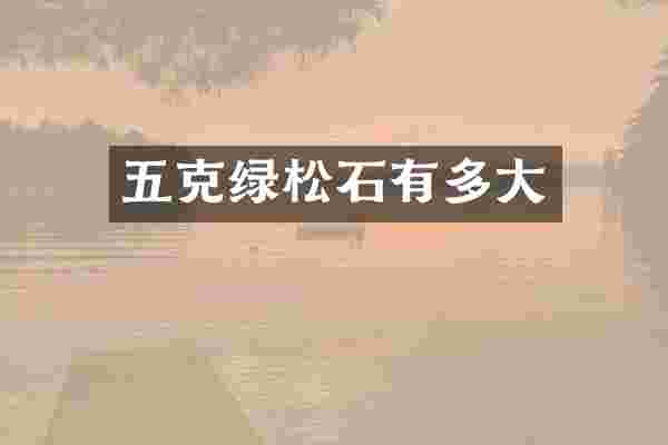 五克绿松石有多大