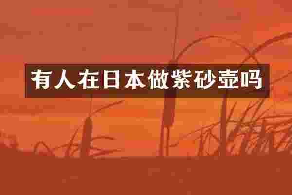 有人在日本做紫砂壶吗