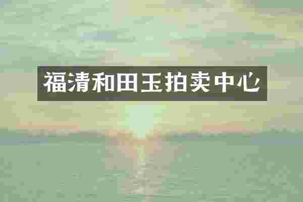 福清和田玉拍卖中心